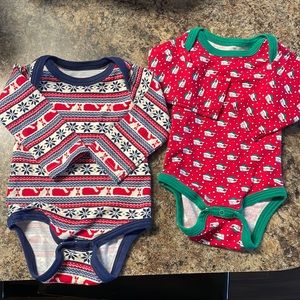 Vineyard vines Christmas/holiday 3-6month onesies.